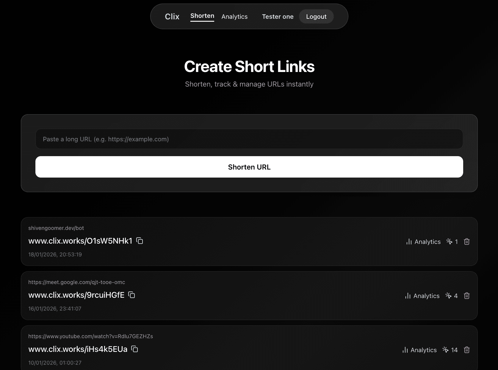 URL Creation & Redirection