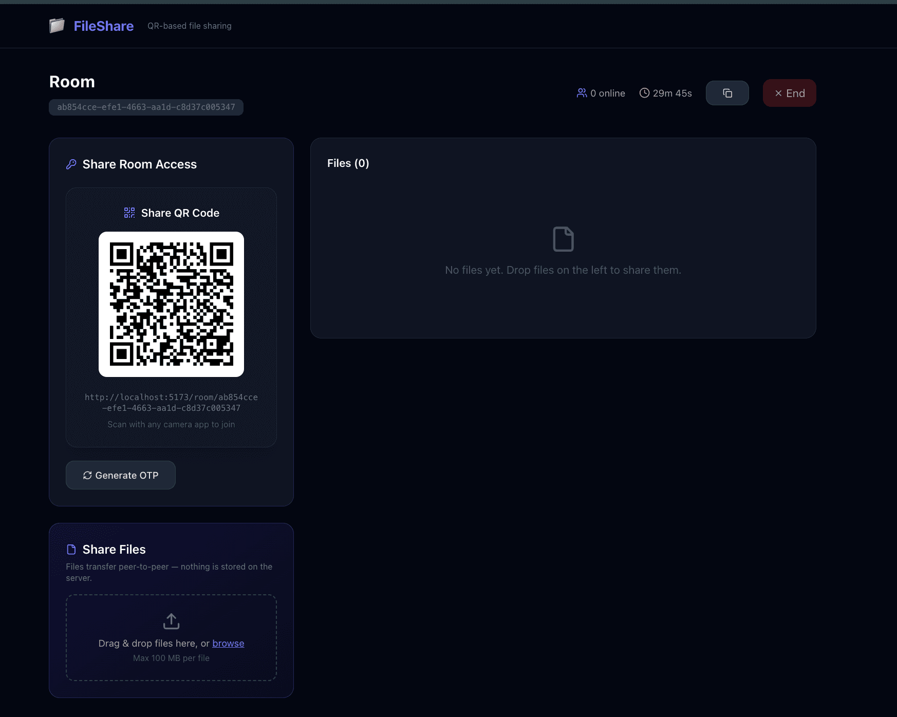 P2P DataChannel Transfer
