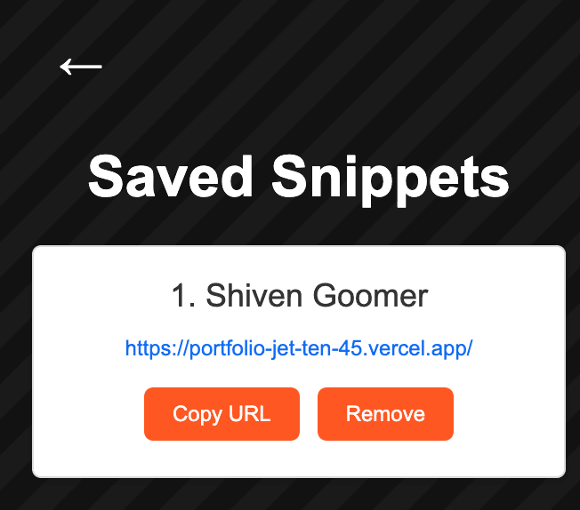 Saved Tabs